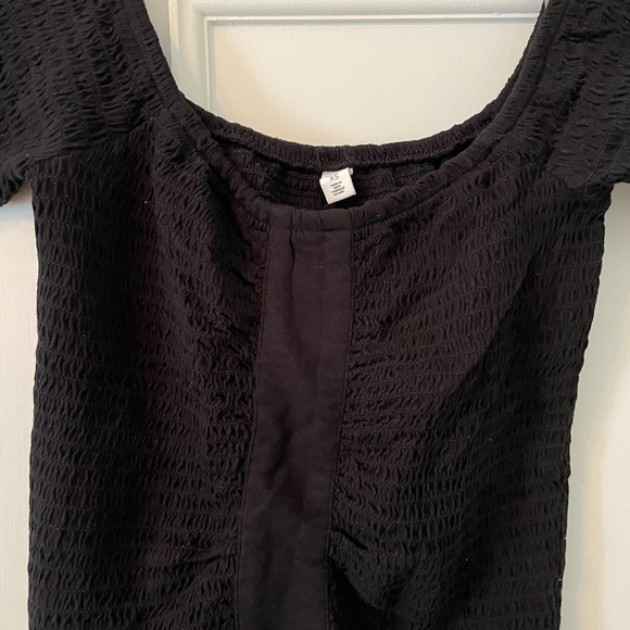 Tight stretchy sexy black top. A bit cropped. By bp at Nordstrom. Barely worn xs - Picture 2 of 3